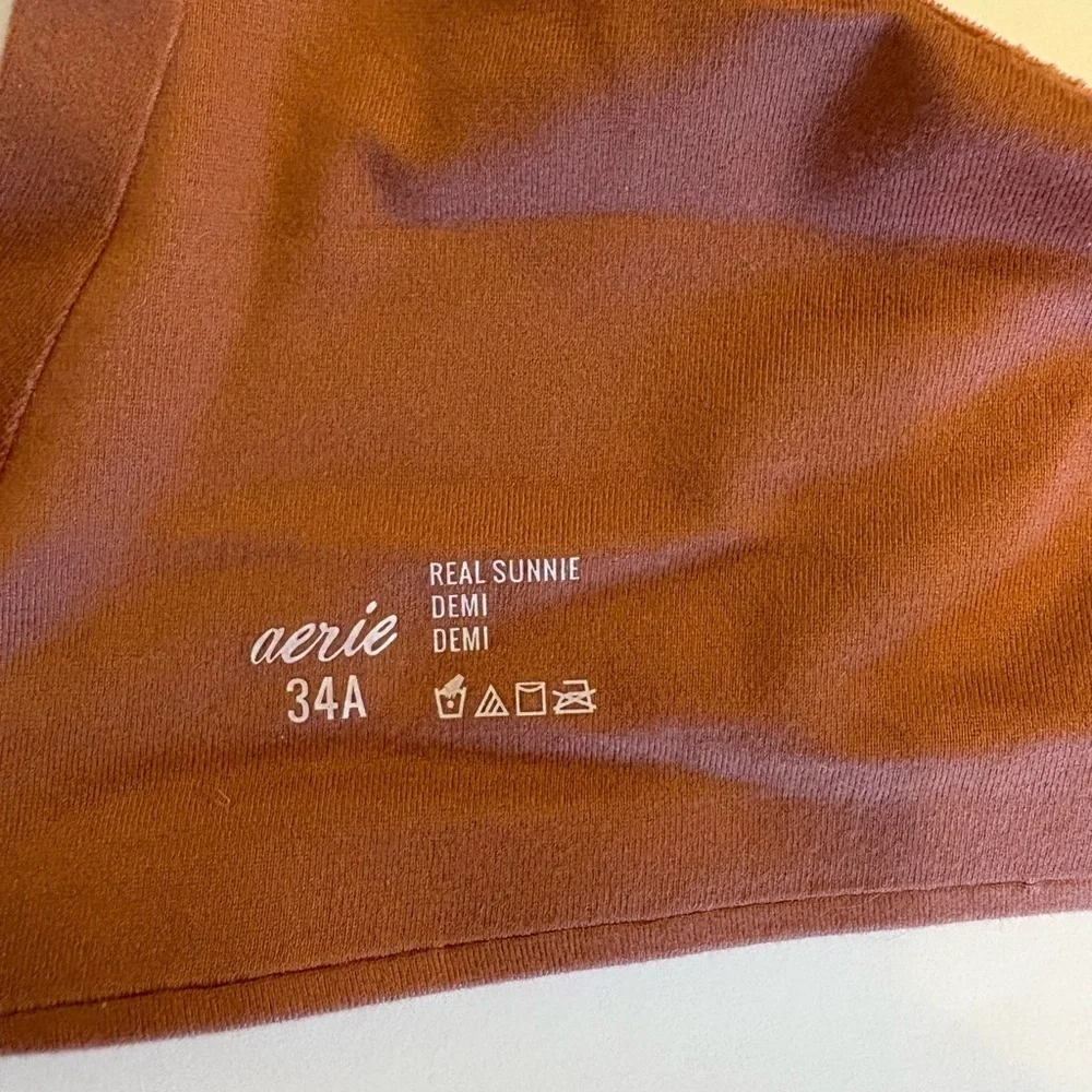 Aerie Real Sunnie Demi lace trim bra size 34A NWOT